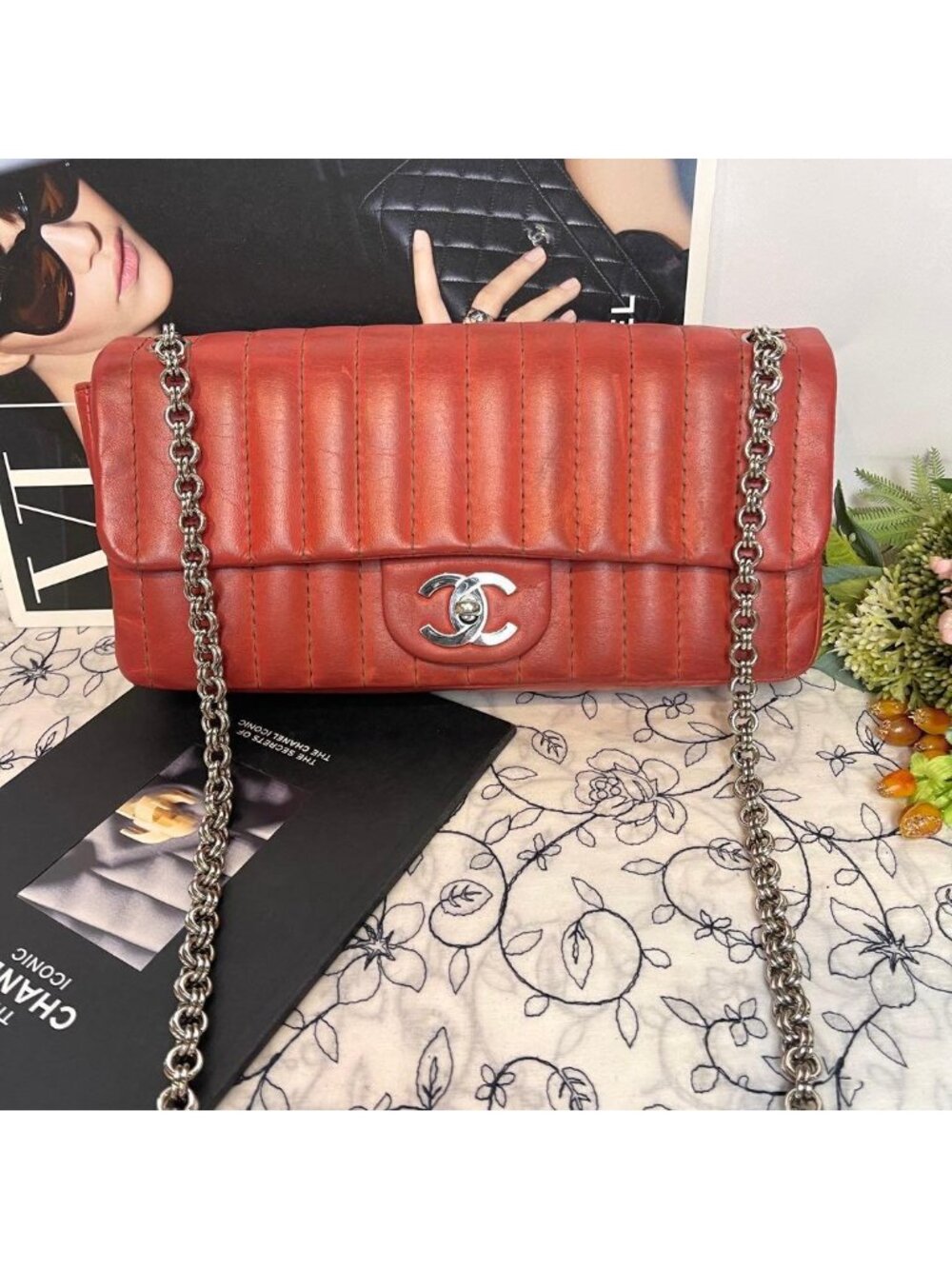 ★SOLD★ Chanel Mademoiselle Double Flap Chain - Picture 2 of 15